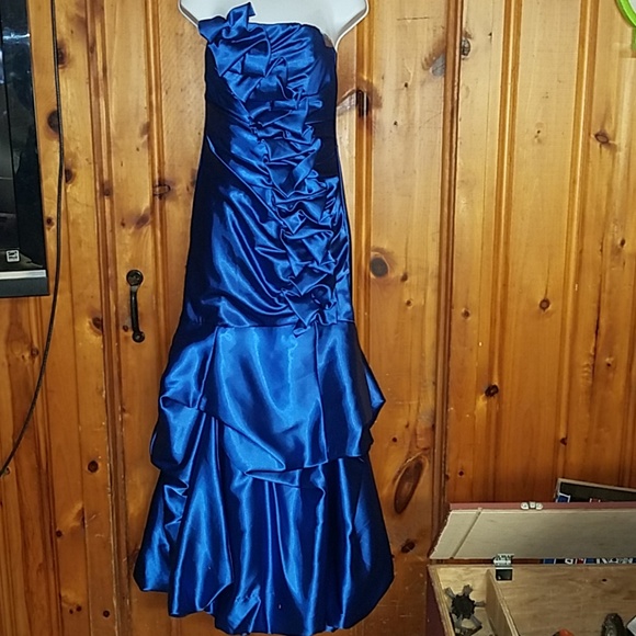 Jessica McClintock Dresses & Skirts - 2/$40 MERMAID STRAPLESS BLUE PROM EVENING GOWN